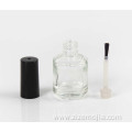 Empty custom round glass 15ml nail polish bottle